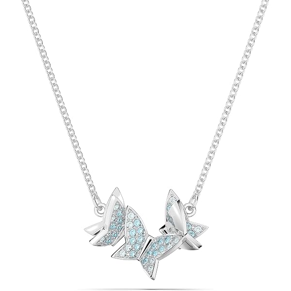 Amazon.com: Swarovski Lilia necklace, Butterfly, White, Rose-gold